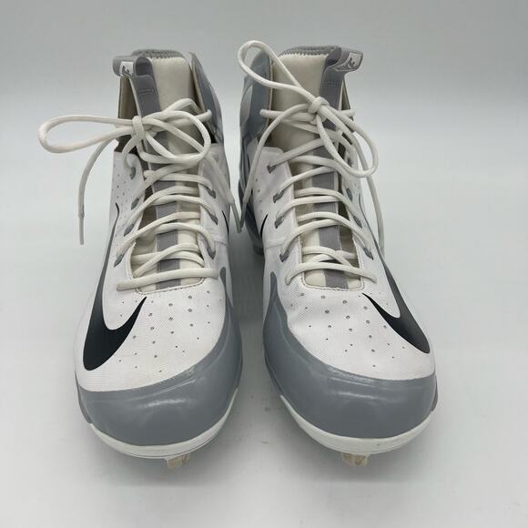 Nike Alpha Huarache Elite Max Air Football Cleats Shoes White Mens Size 16 - Picture 2 of 9